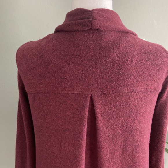 Anthropologie Saturday Sunday Soft Longline Open Front Cardigan Burgundy… - Picture 6 of 9